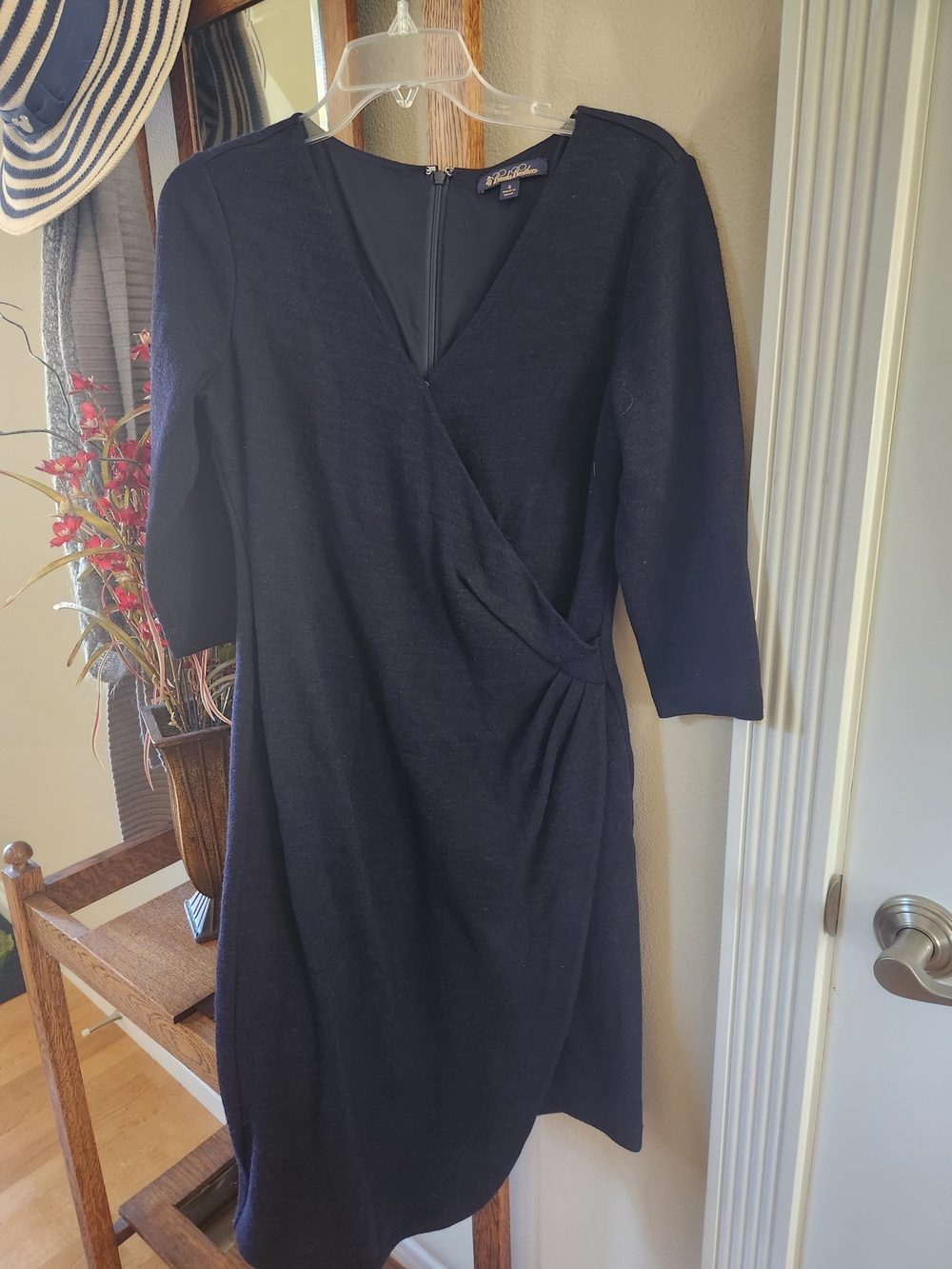 Brooks Brothers Navy Wrap-Style Women’s Dress Size 4